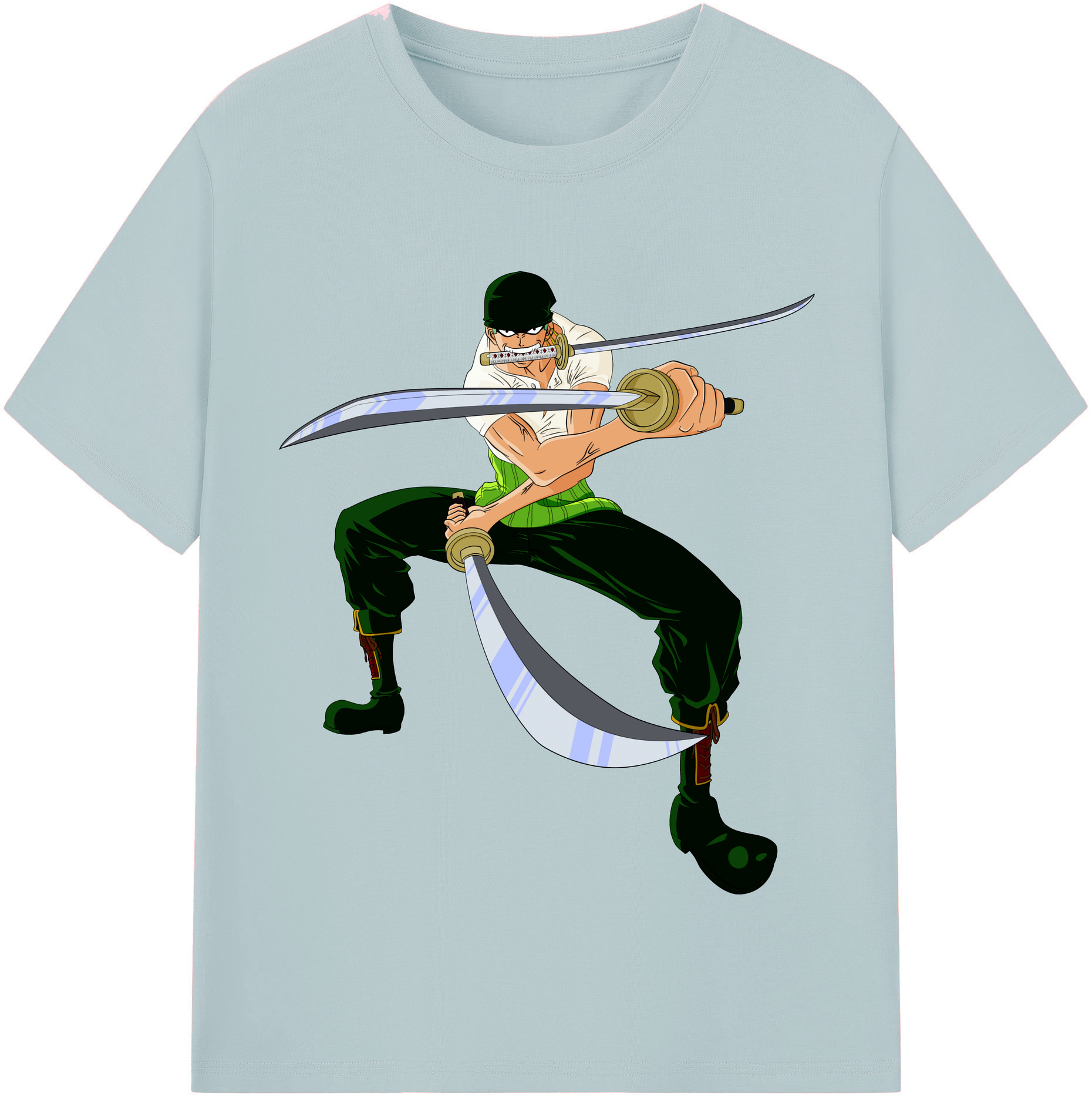 ワンピース ロロノア・ゾロ ONE PIECE Roronoa Zoro 綿100％半袖Tシャツ（フロントプリント）
